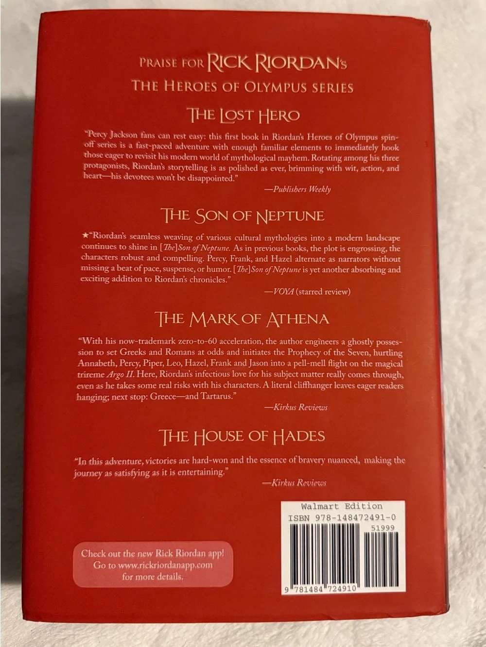 The Blood of Olympus by Rick Riordan - Hardcover Novel